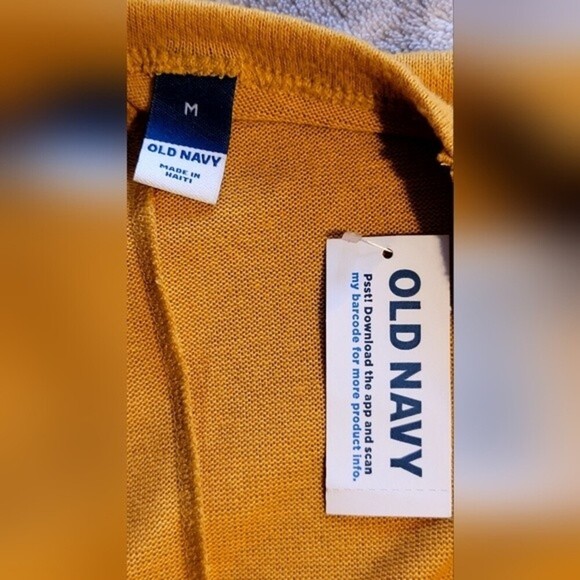 Old Navy, LongSleeve VNeck Sweater Size Medium Gold Color - Picture 4 of 5